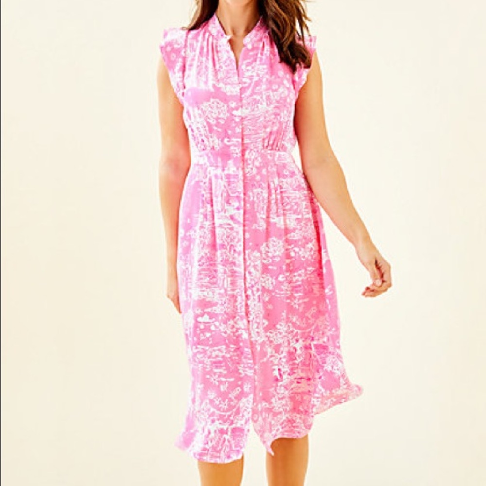 Lilly Pulitzer Palm Beach Silk Midi Dress